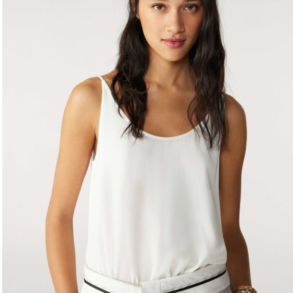 Ba&sh White Figue Sleeveless Strap Top